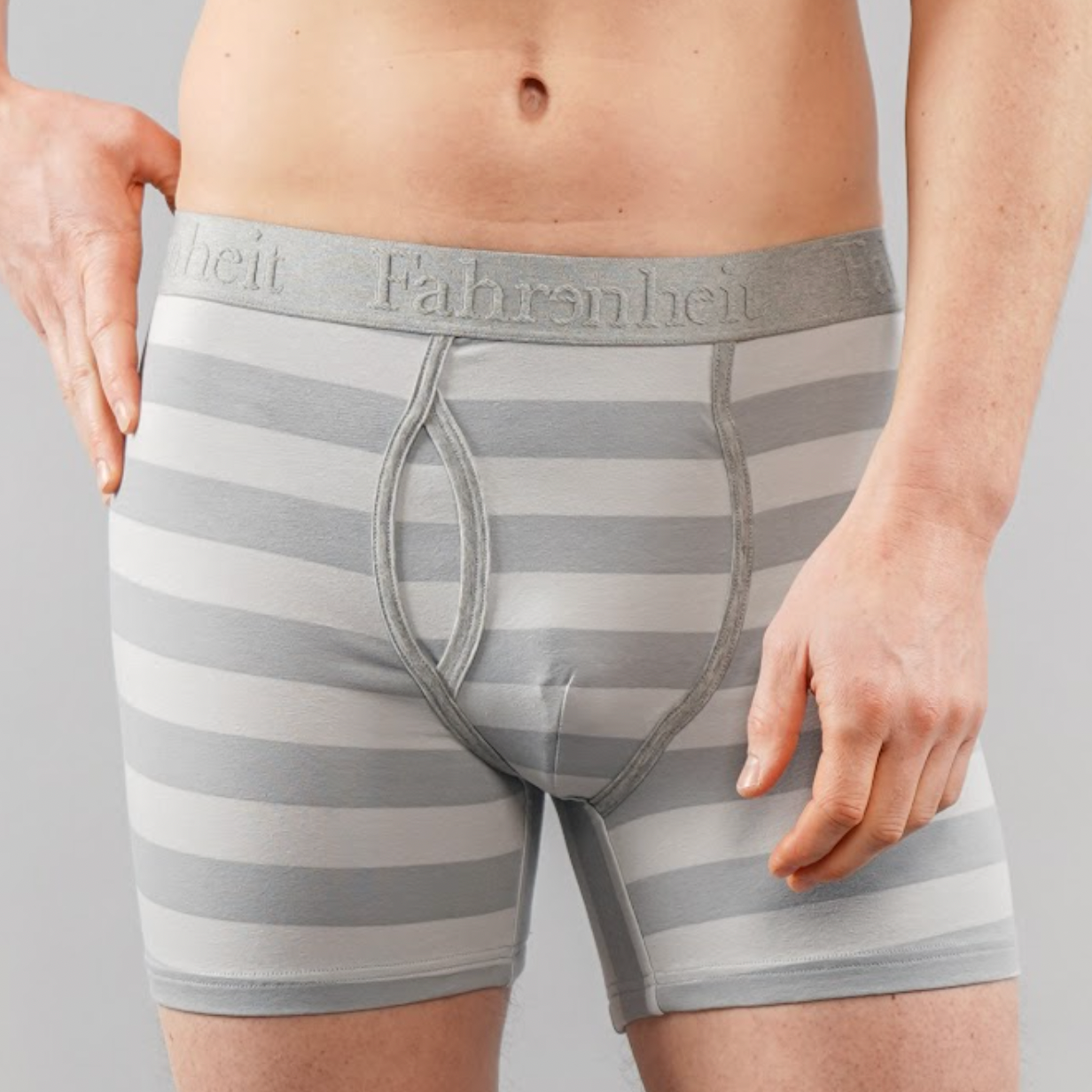 Newman Boxer Brief | Grey Rugby Stripe - Concordia Style Boutique