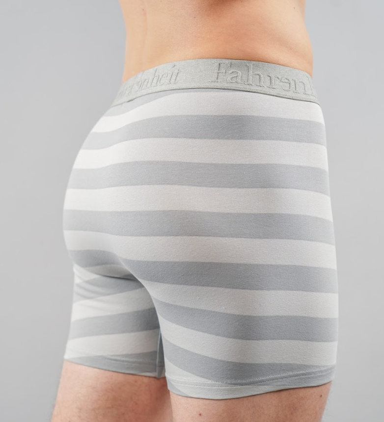 Newman Boxer Brief | Grey Rugby Stripe - Concordia Style Boutique