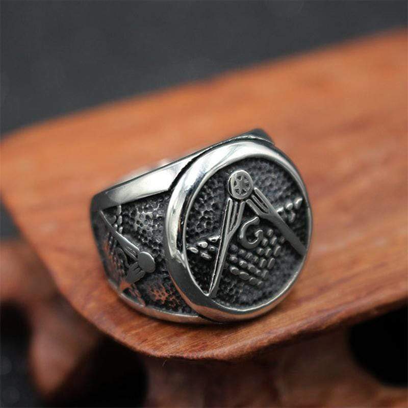 Classic Simple Stainless Steel Masonic Ring
