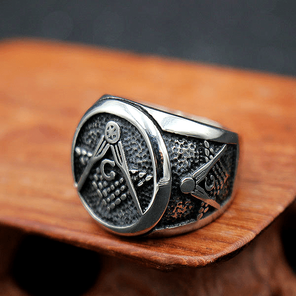 Classic Simple Stainless Steel Masonic Ring