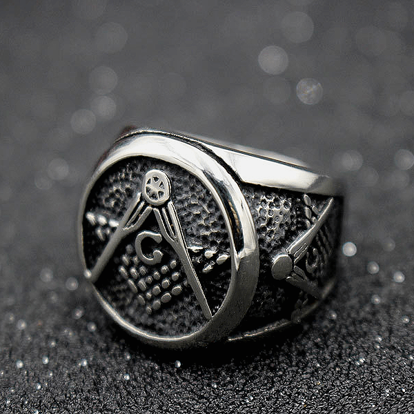 Classic Simple Stainless Steel Masonic Ring