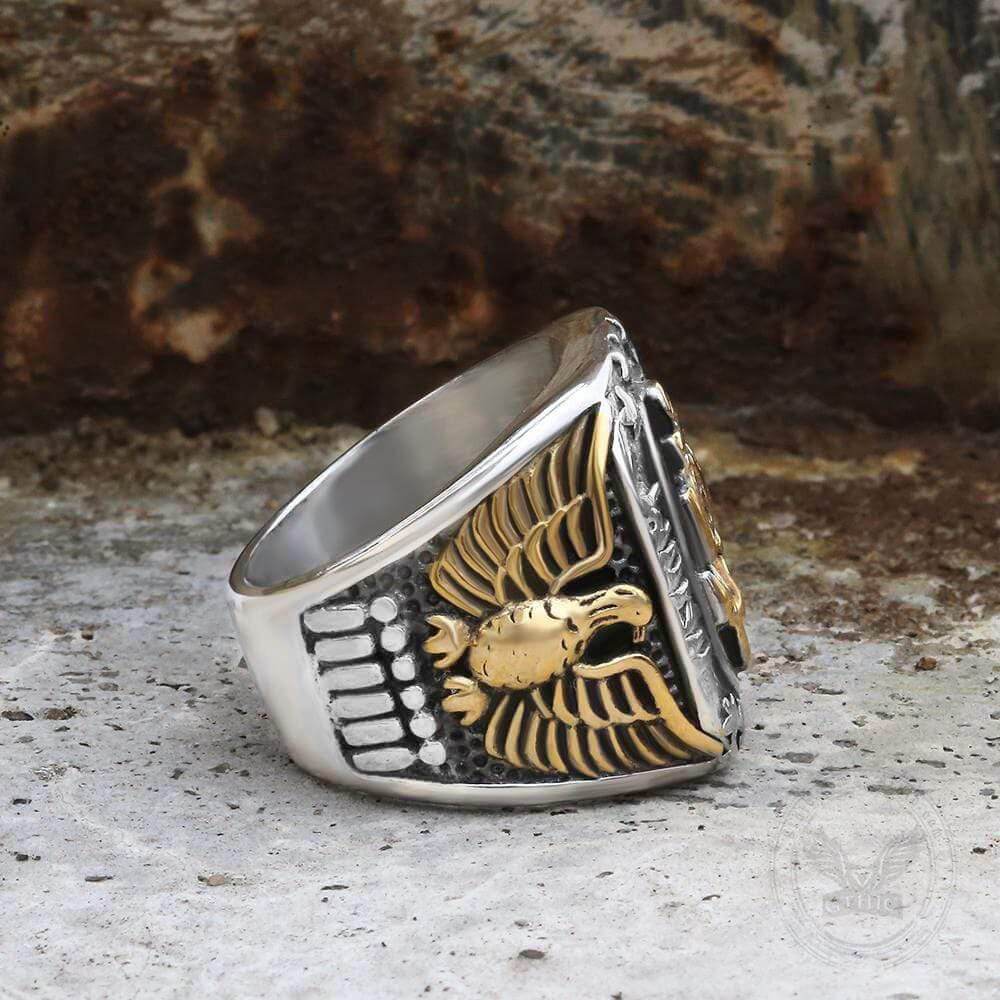 Eagle USN Anchor Stainless Steel Beast Marine Ring
