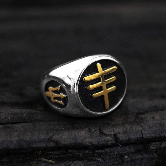 Papal Cross Stainless Steel Ring