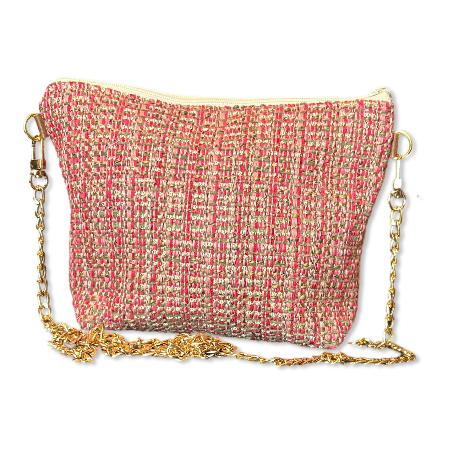 Farfalle White Vintage Scarf Crossbody Bag