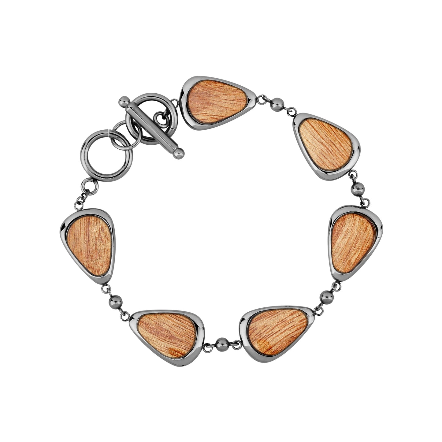 Gum Burl Drop Bracelet - Gunmetal
