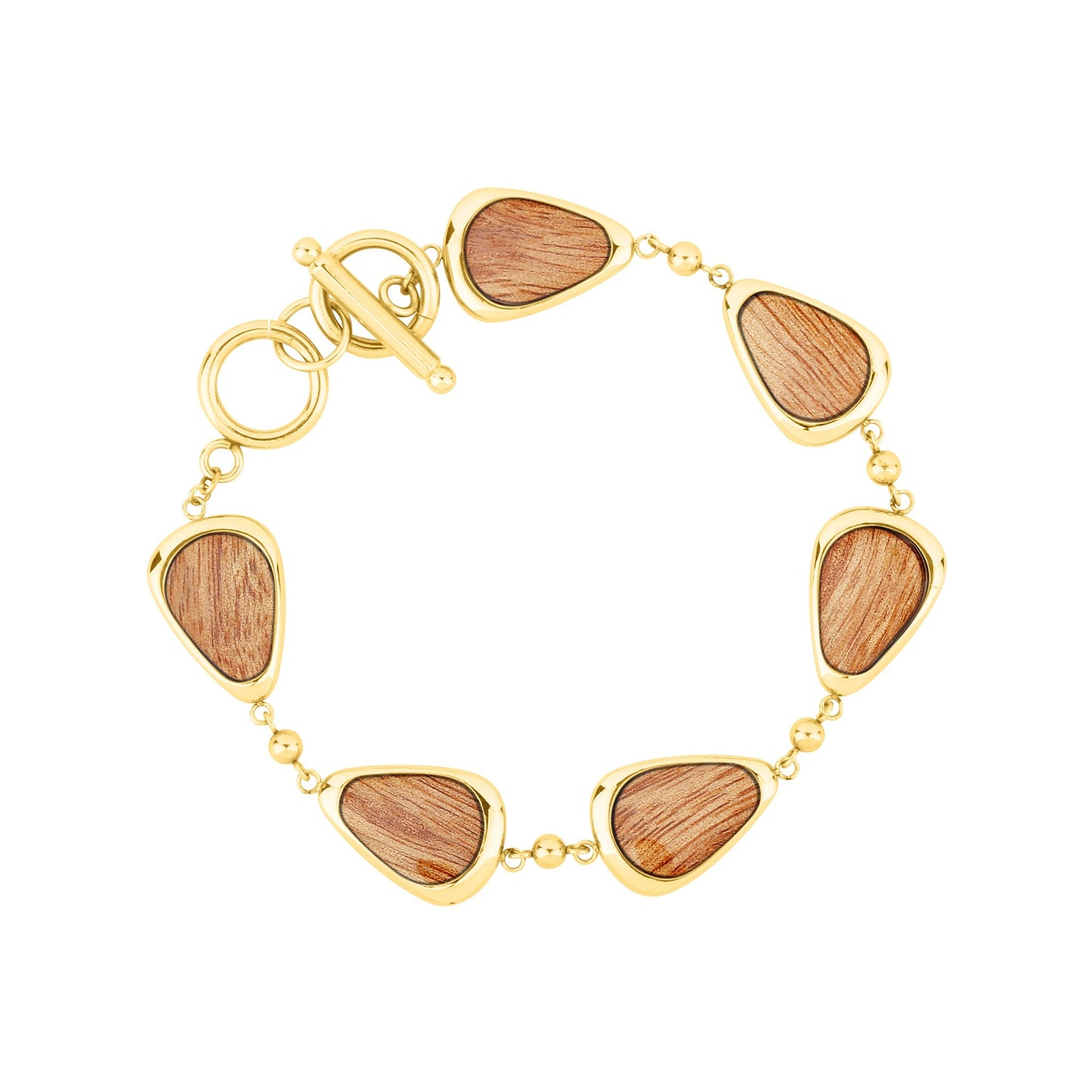 Gum Burl Drop Bracelet - Yellow Gold