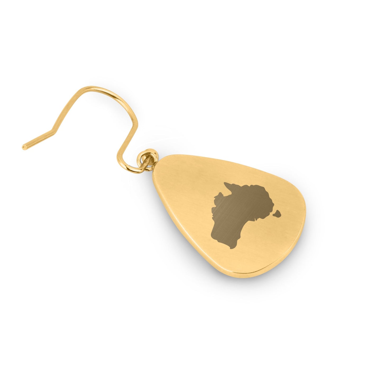 Gum Burl Drop Earrings - Yellow Gold