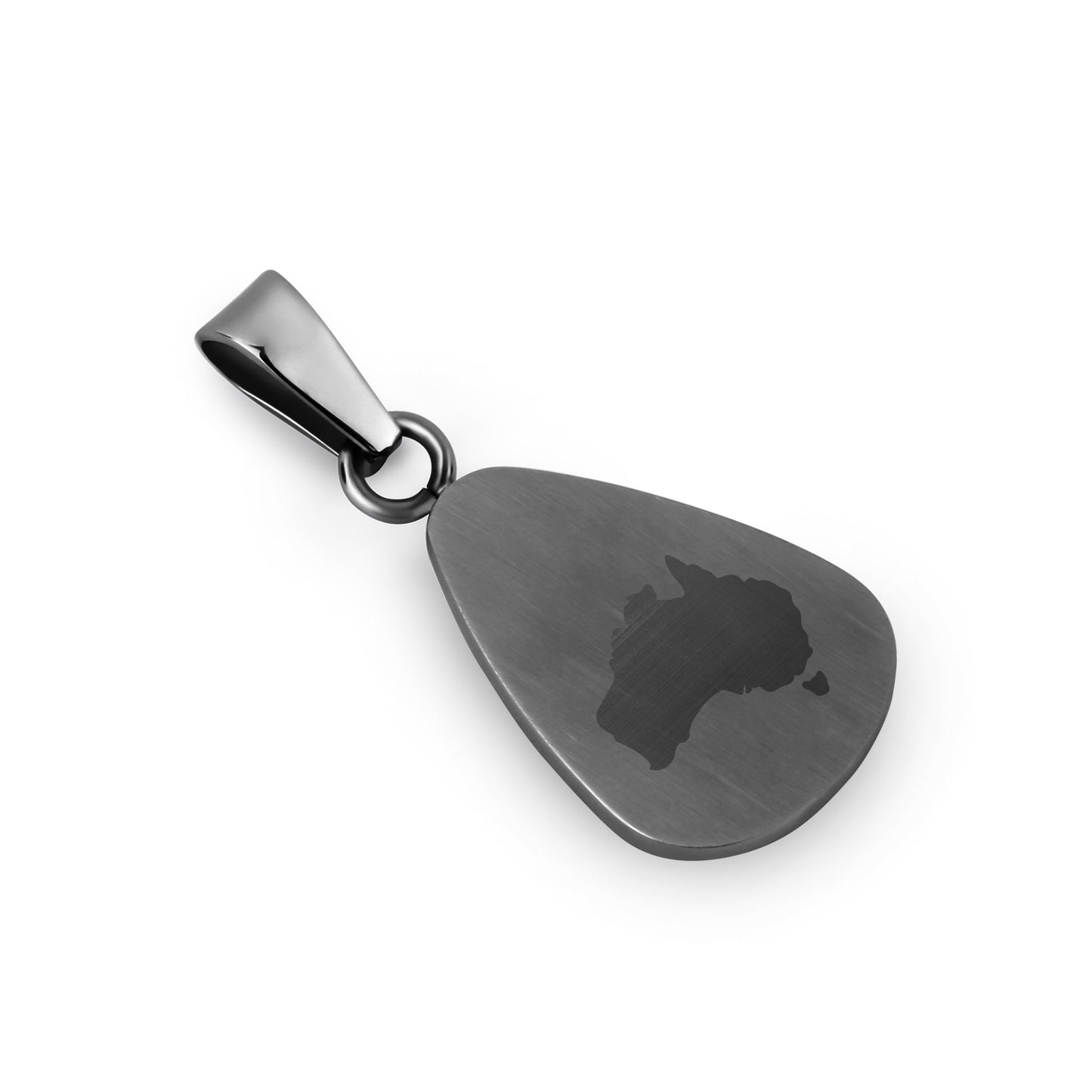 Gum Burl Drop Necklace - Gunmetal