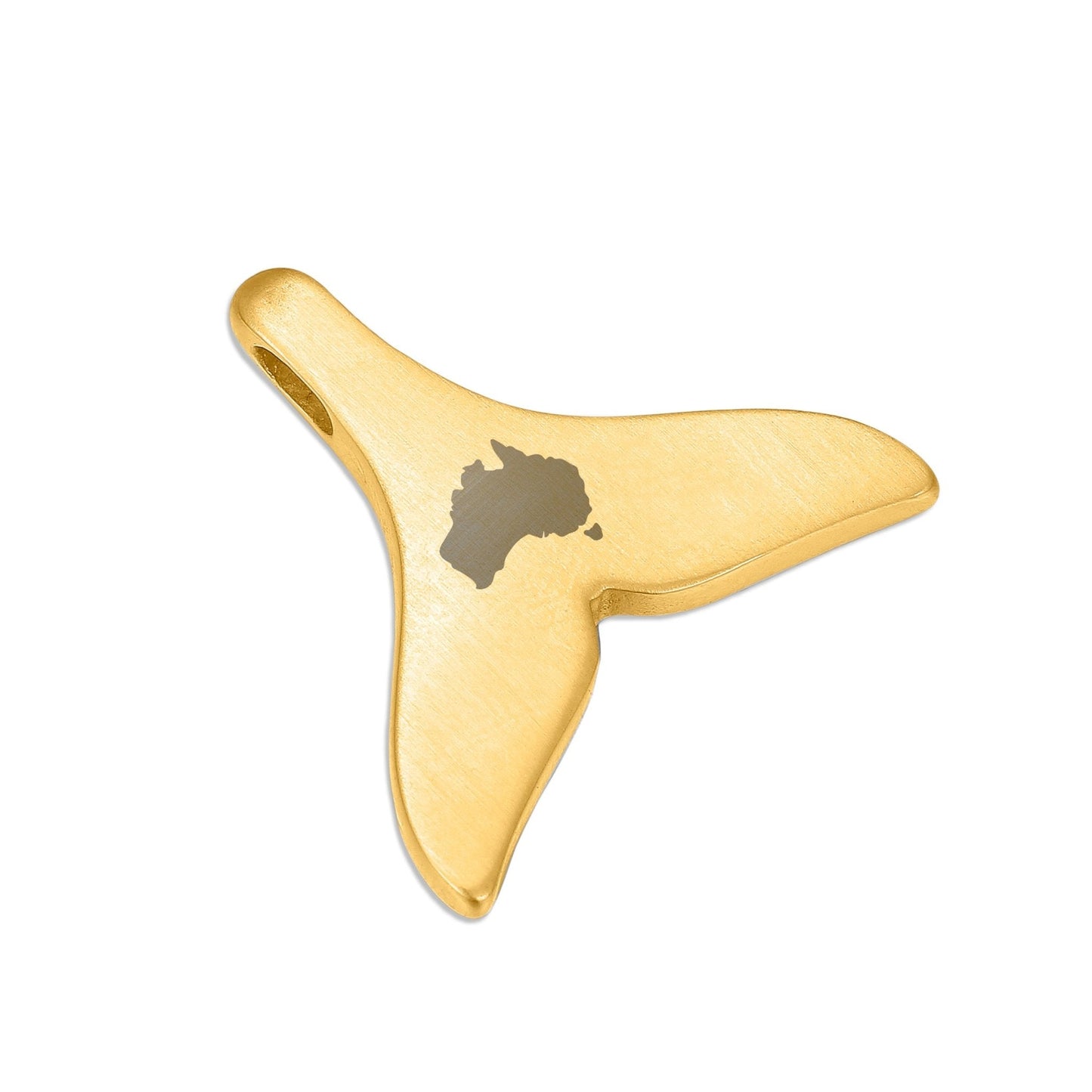 Gum Burl Whale Tail Necklace - Yellow Gold