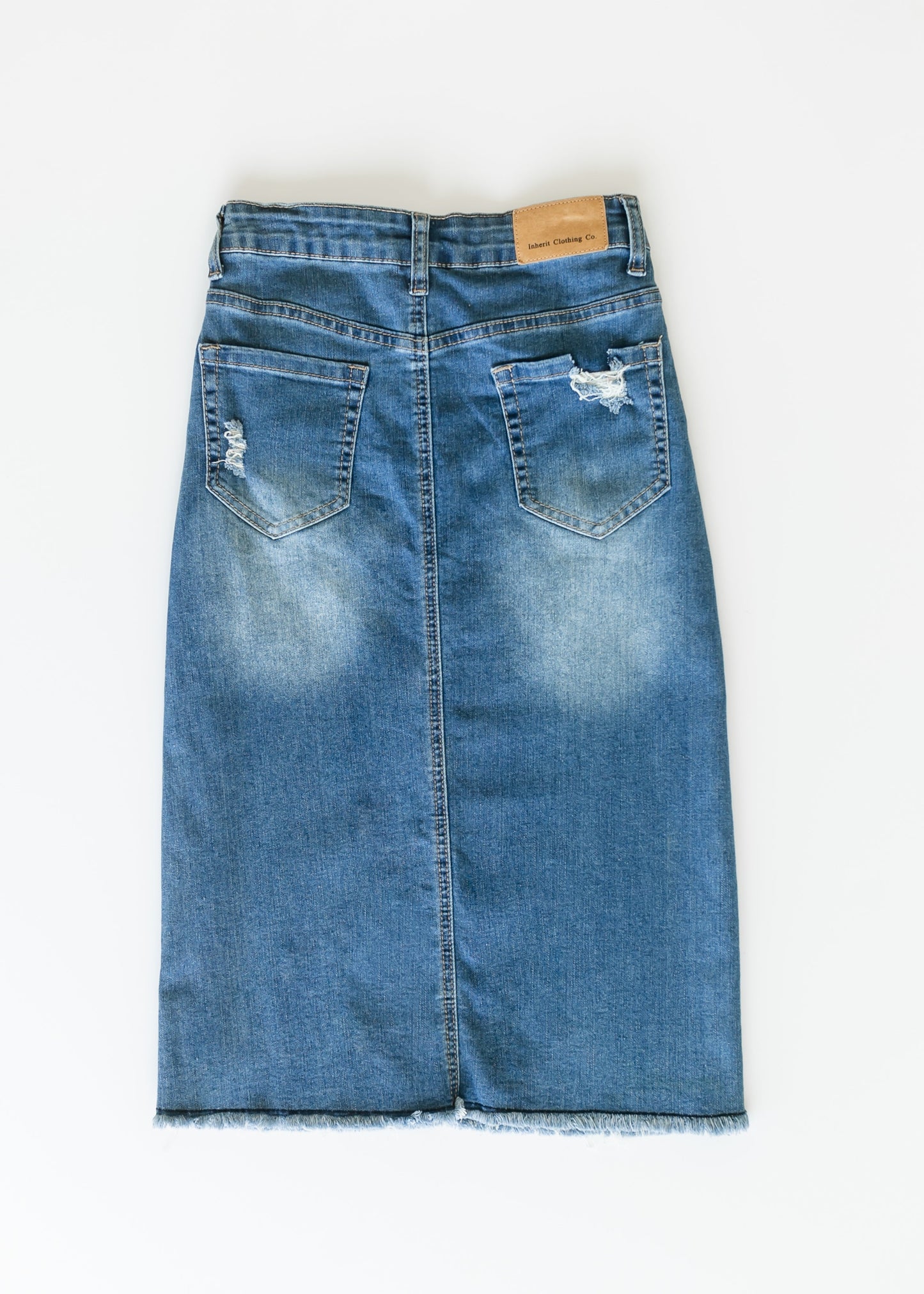 Hadley High Rise Denim Midi Skirt - Concordia Style Boutique