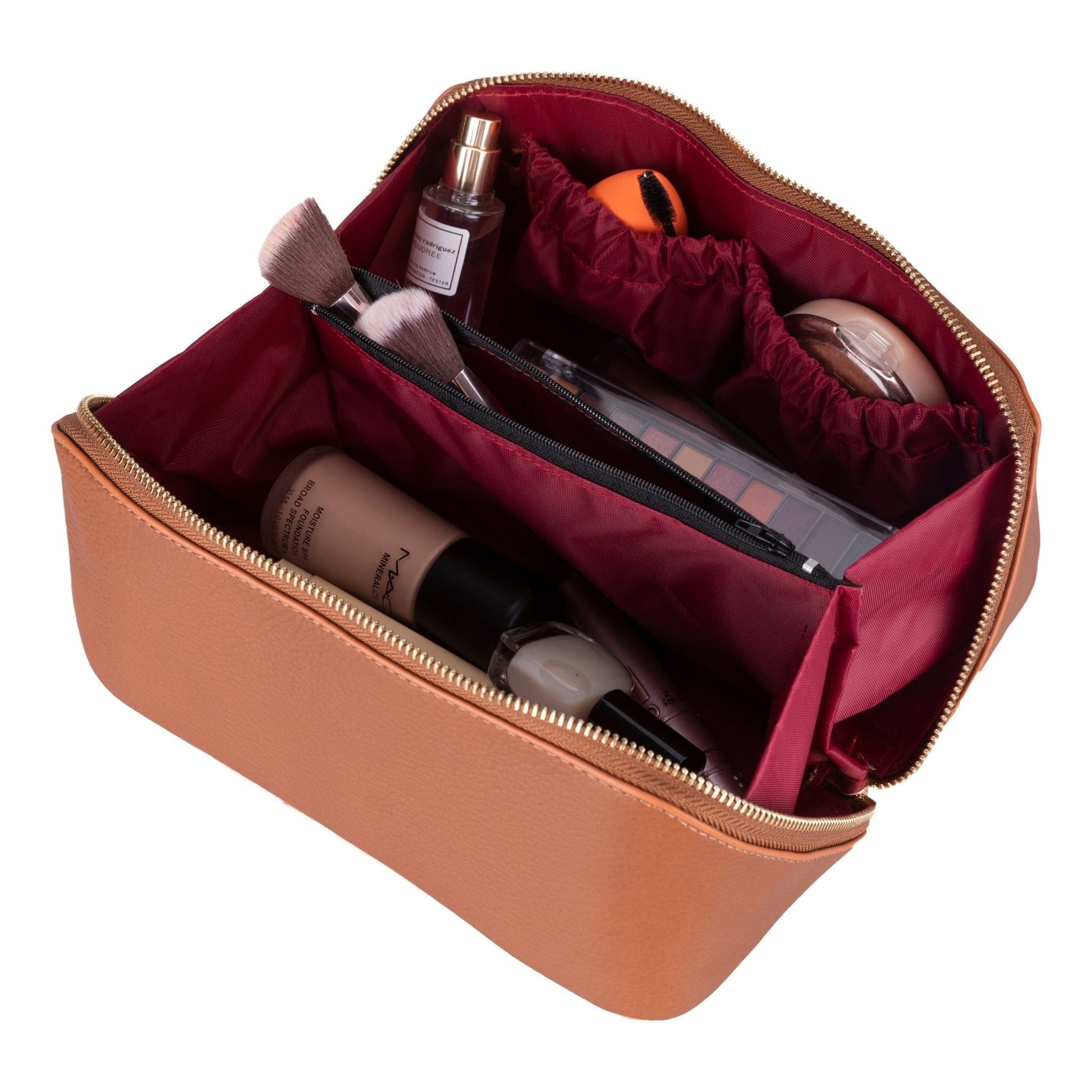 Haines Leather Cosmetic Bag – Stylish & Durable Makeup Bag for Travel - Concordia Style Boutique
