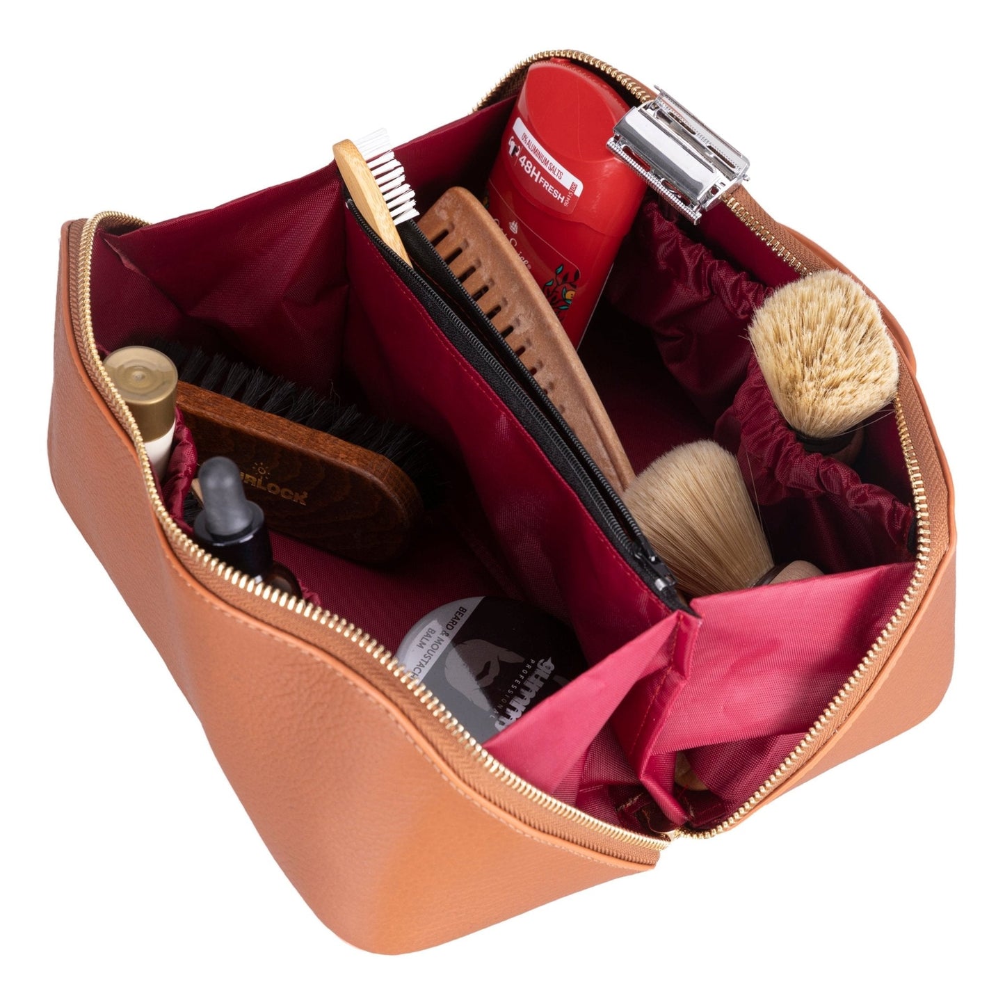 Haines Leather Cosmetic Bag – Stylish & Durable Makeup Bag for Travel - Concordia Style Boutique