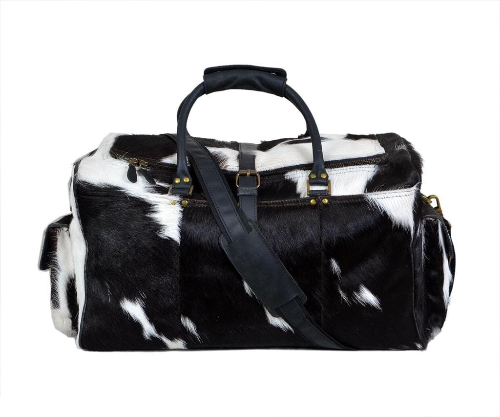 Cowhide Hair on Leather Travel Bag - Concordia Style Boutique