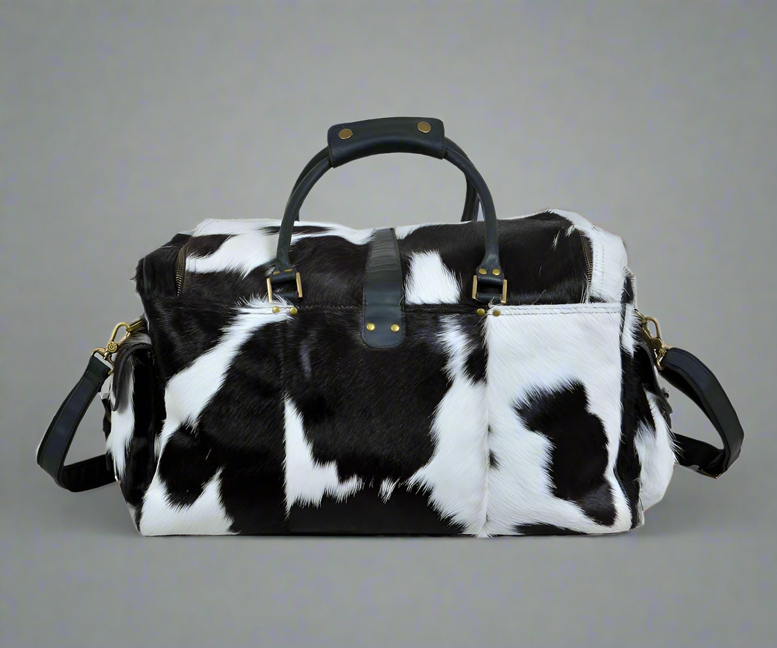 Cowhide Hair on Leather Travel Bag - Concordia Style Boutique