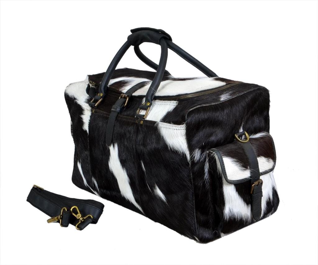 Cowhide Hair on Leather Travel Bag - Concordia Style Boutique