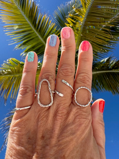 Silver Bypass Ring