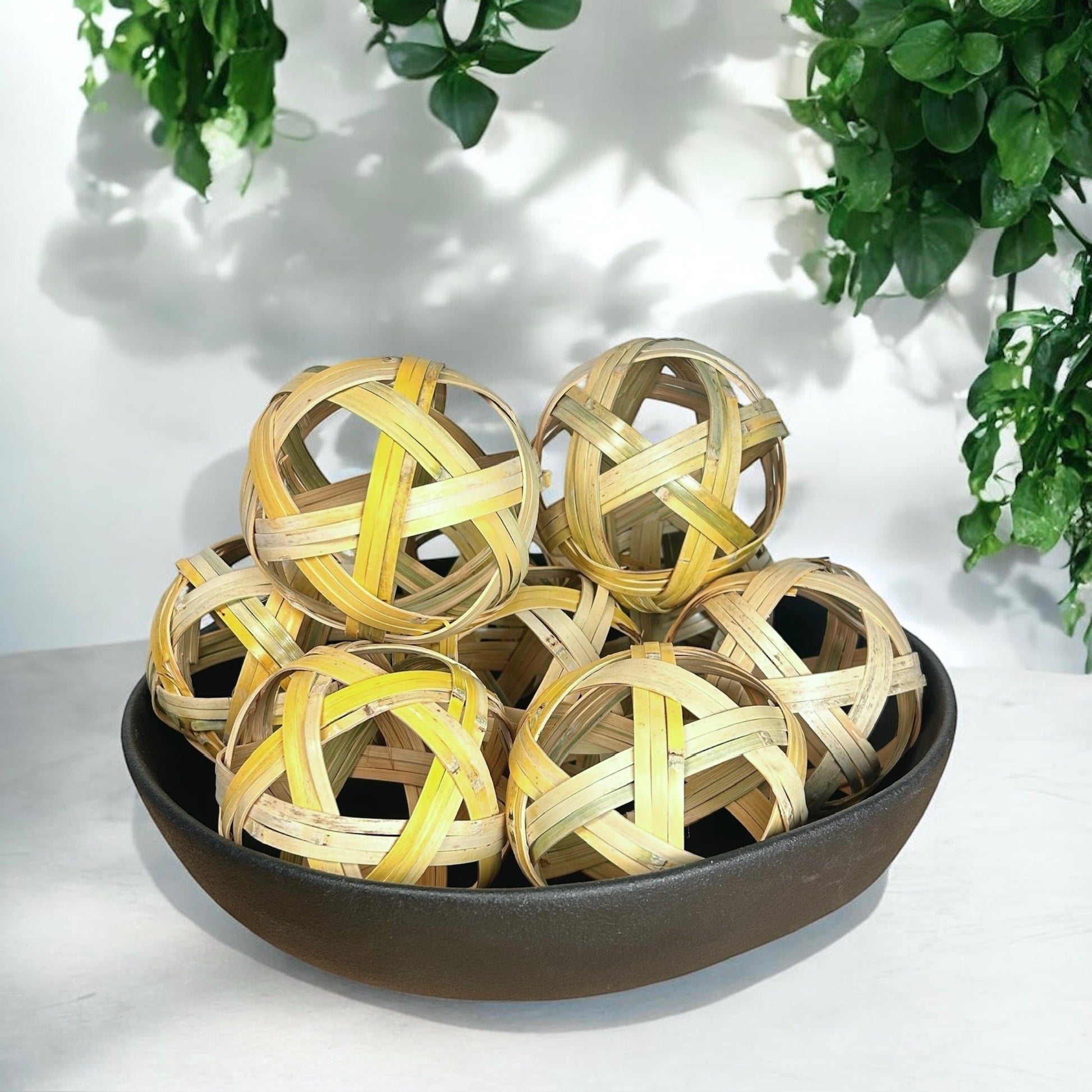 Handwoven Bamboo Decorative Ball - Concordia Style Boutique