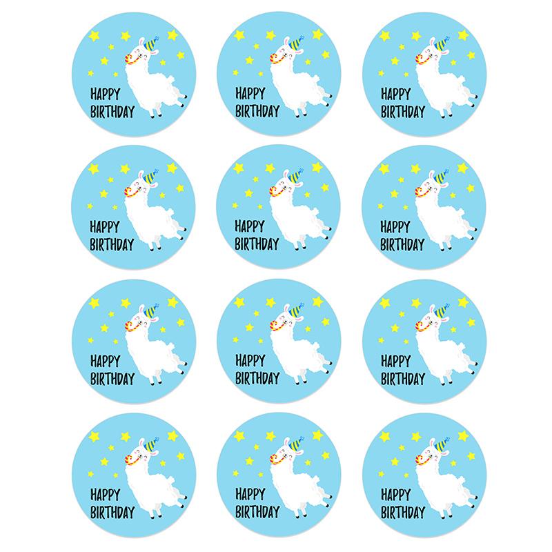 Happy Alpaca Birthday Stickers