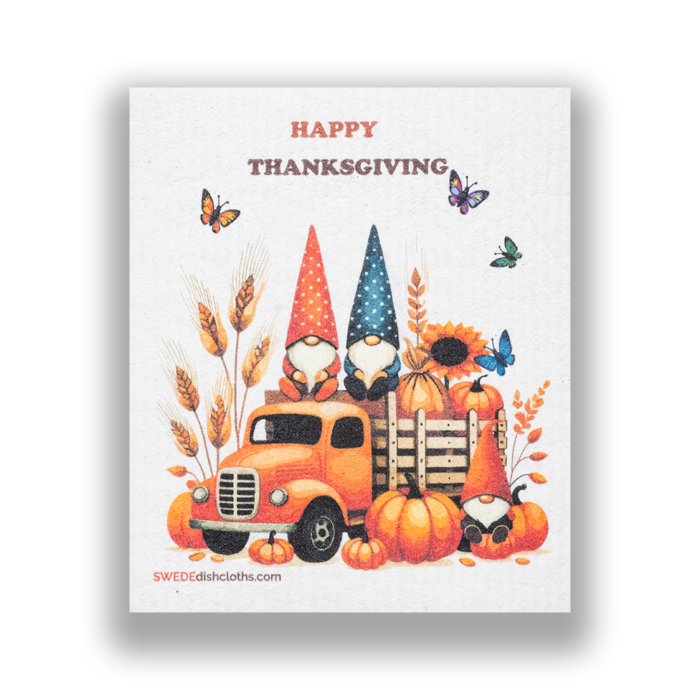 Eco-Friendly Swedish Dishcloths - Mixed Thanksgiving Gnomes set of 3 - Concordia Style Boutique