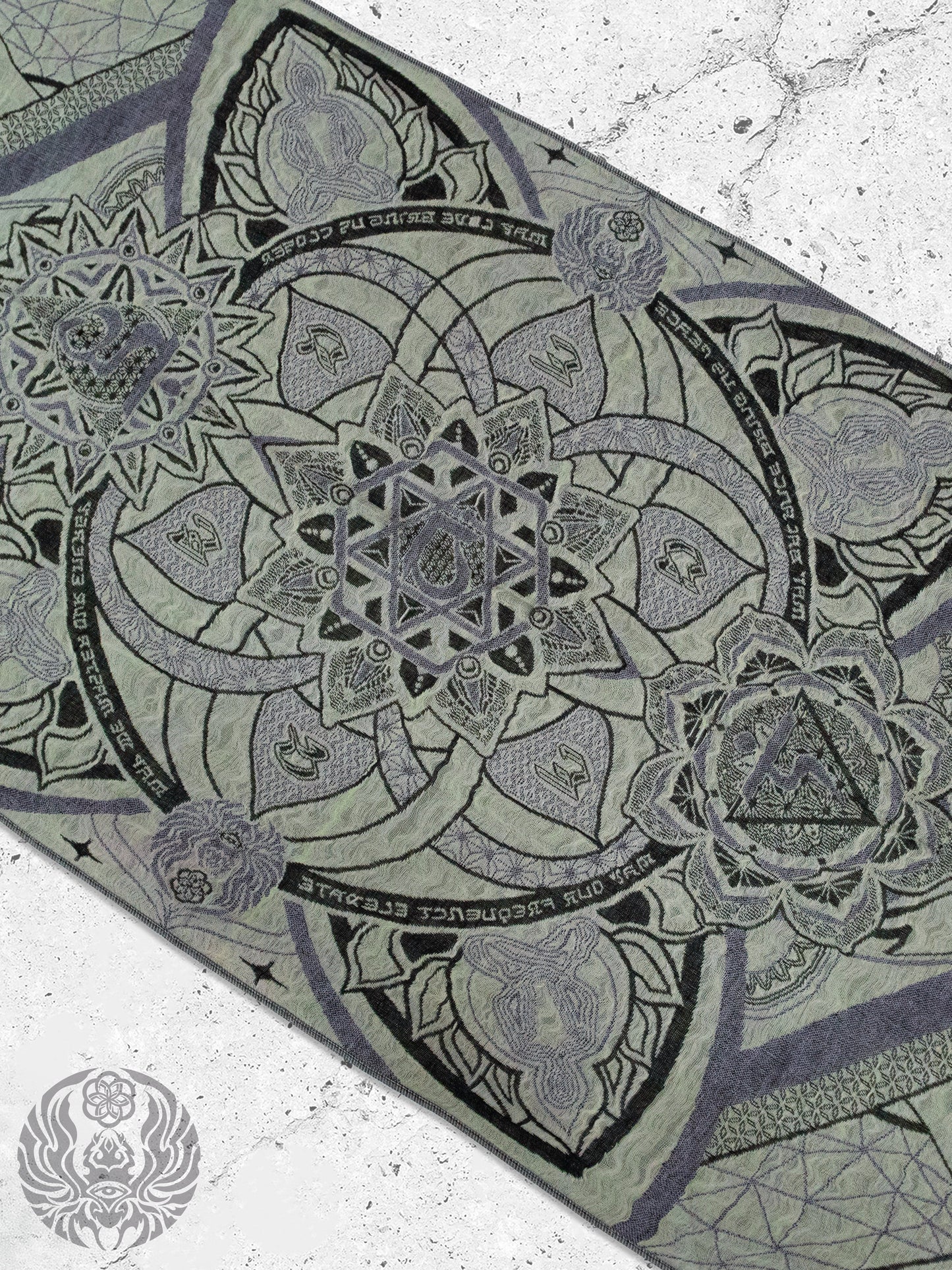 NEW RELEASE • HARMONY HEALS • UV-REACTIVE GREEN MINT • Festival Shawl/Scarf - Concordia Style Boutique