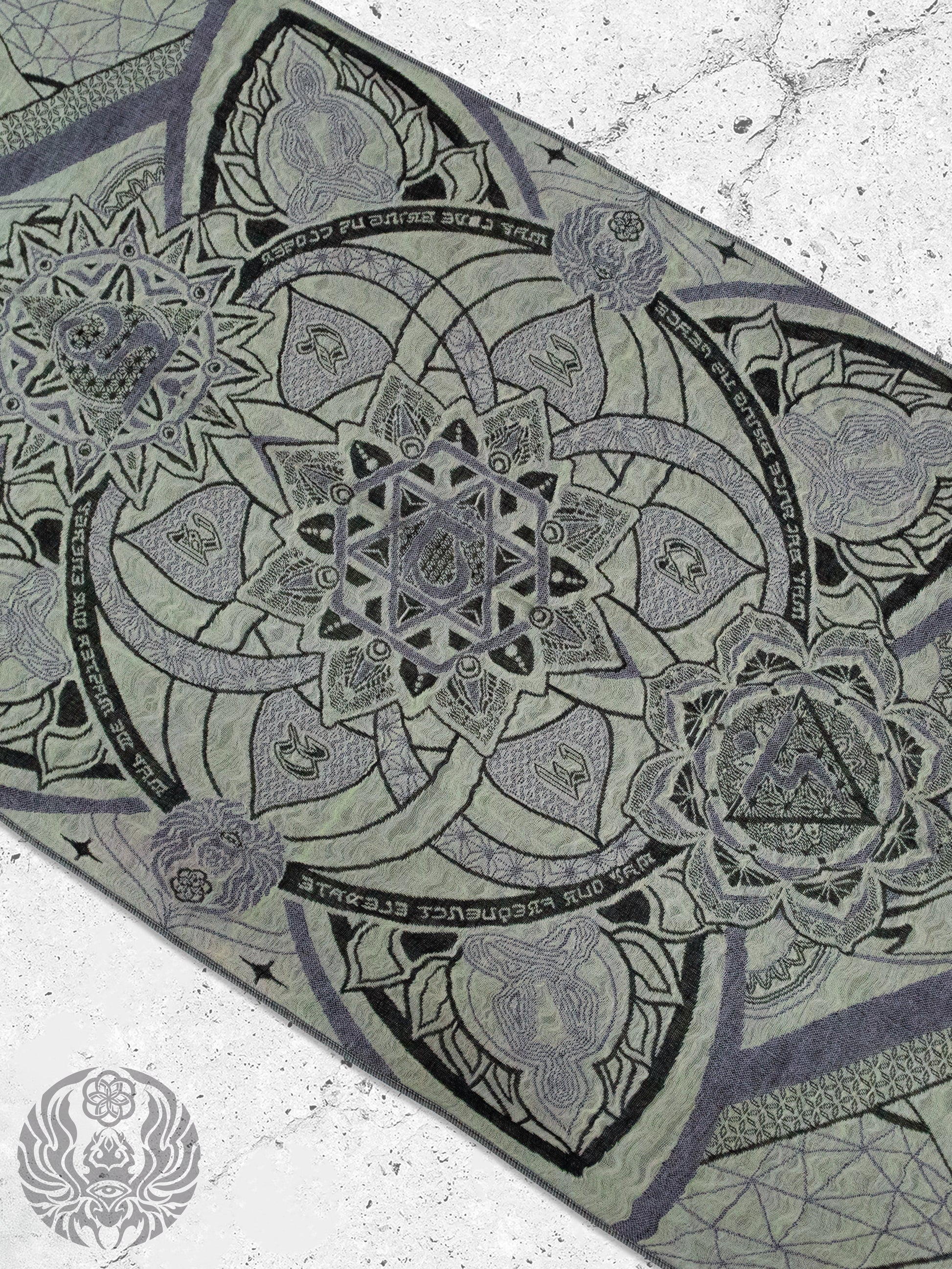 NEW RELEASE • HARMONY HEALS • UV-REACTIVE GREEN MINT • Festival Shawl/Scarf - Concordia Style Boutique