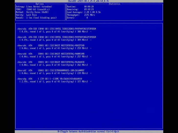 HDD Hard Drive Eraser Bootable Live USB