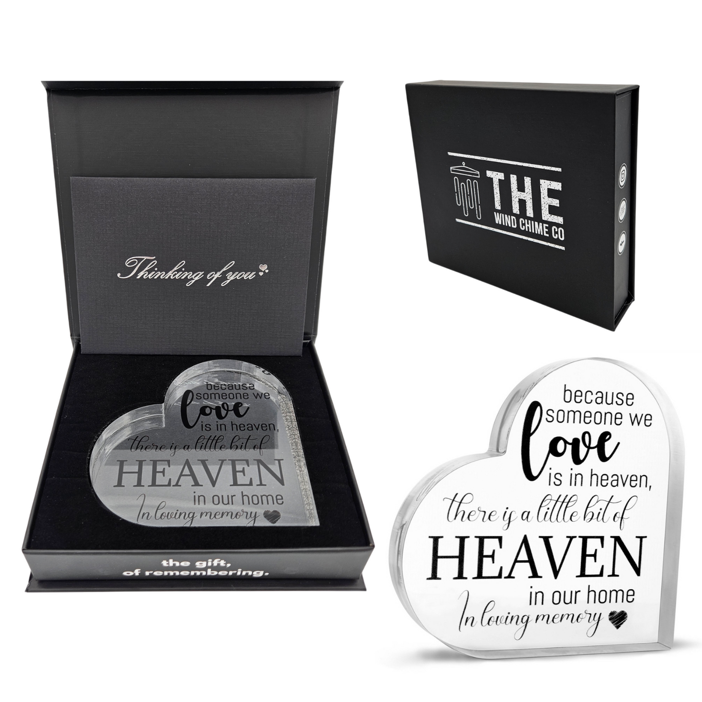 Acrylic Memorial Heart - Heaven In Our Home - Concordia Style Boutique