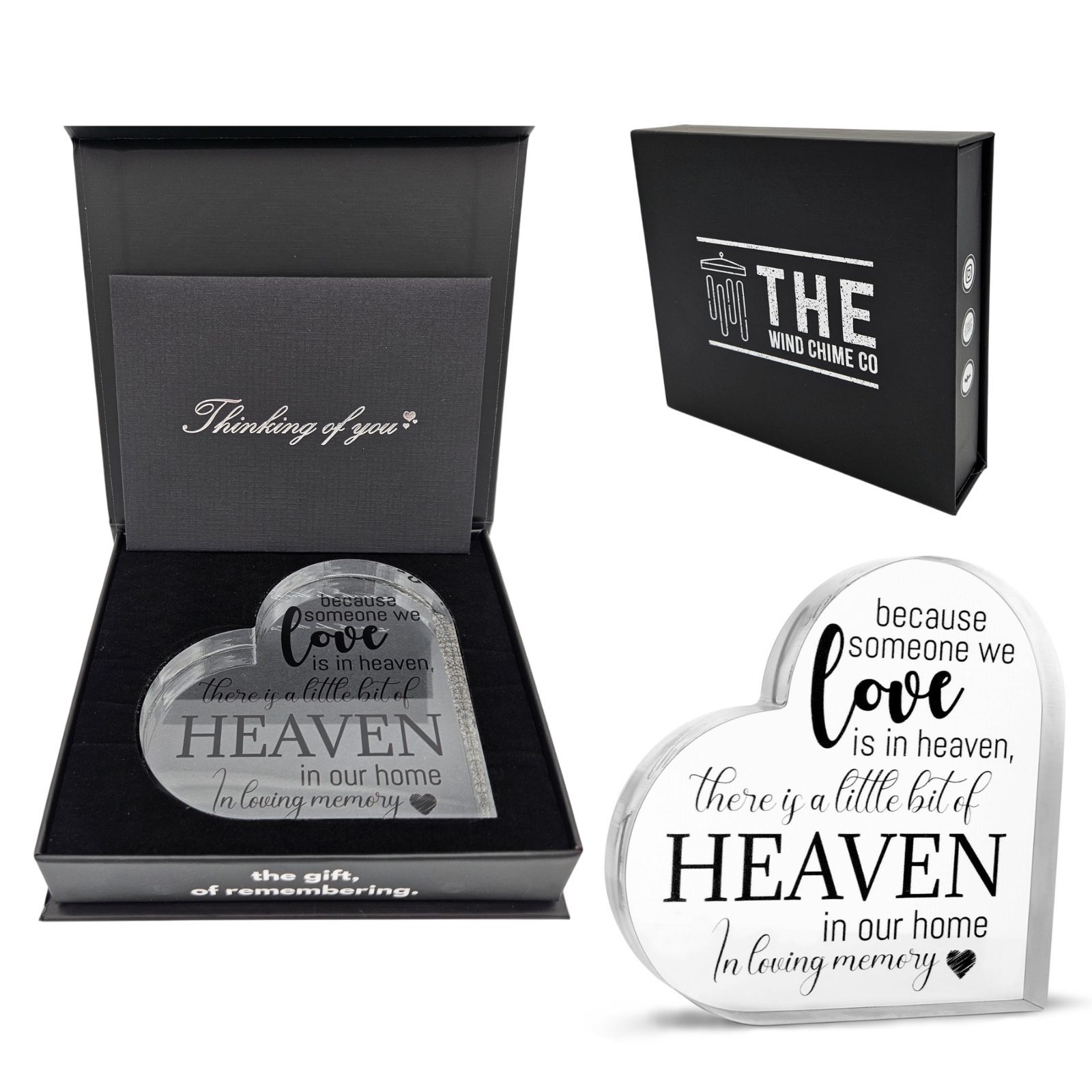 Acrylic Memorial Heart - Heaven In Our Home - Concordia Style Boutique