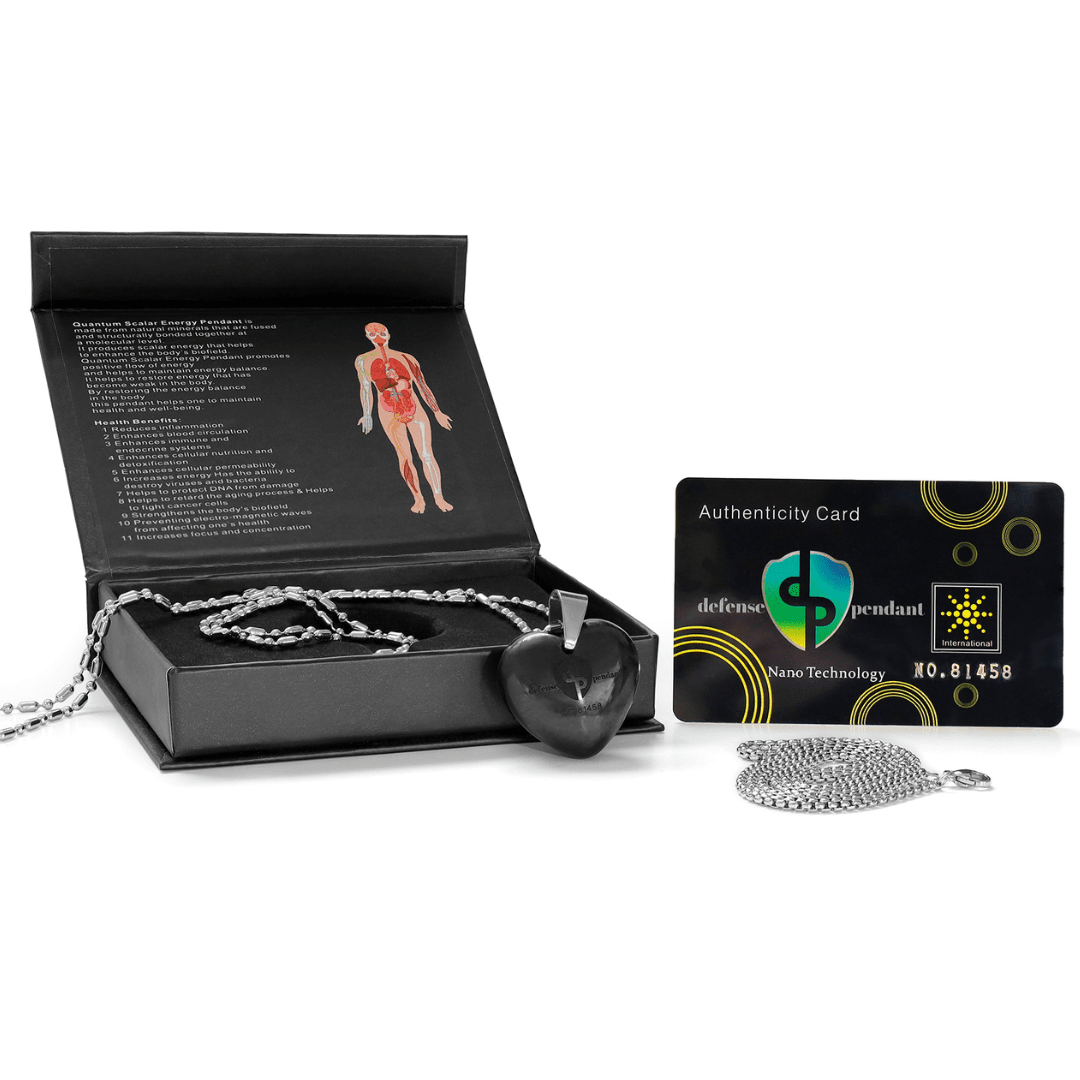 Heart EMF Defense Pendant - 100% Shungite Stone