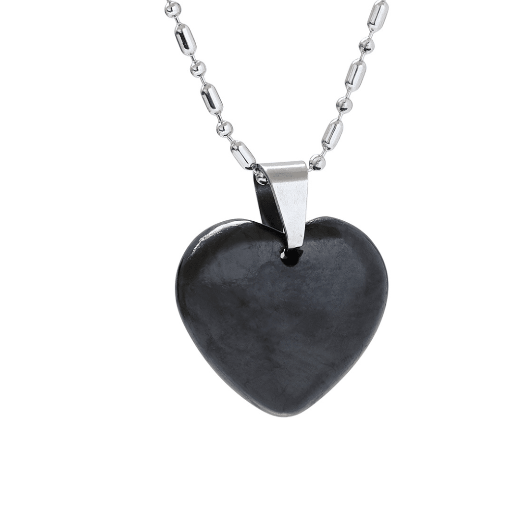Heart EMF Defense Pendant - 100% Shungite Stone