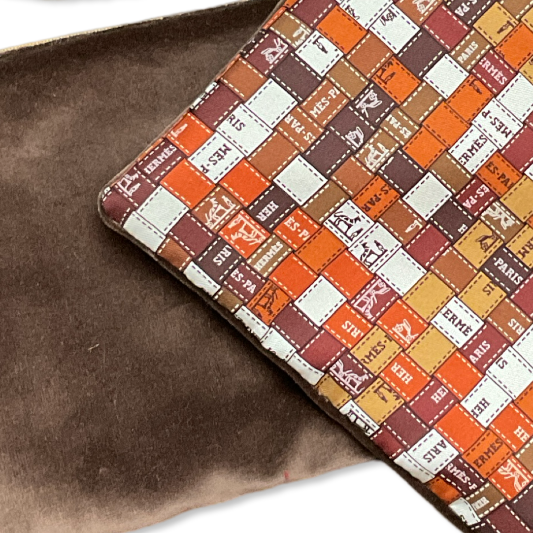 Bolduc au Carre Vintage Scarf Coffee Run Keychain Bag