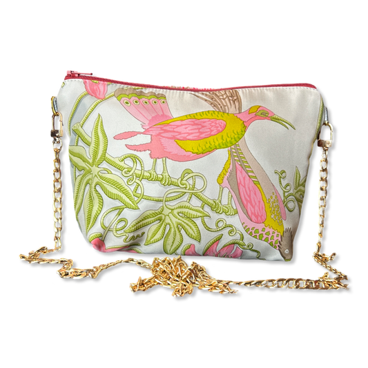 Caraibes Vintage Silk Scarf Crossbody Bag