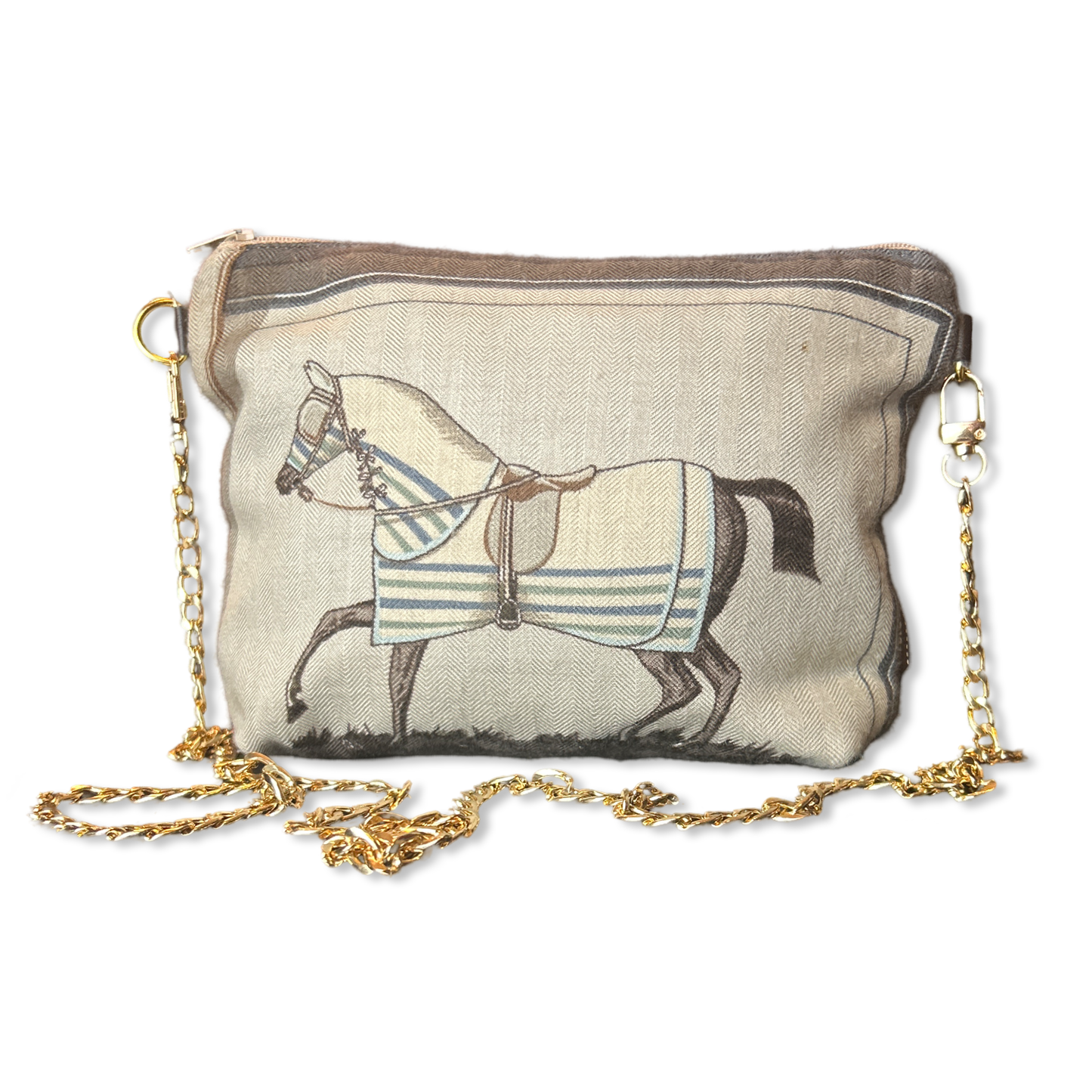 Couvertures et Tenues du Jour Vintage Silk & Cashmere Scarf Crossbody Bag