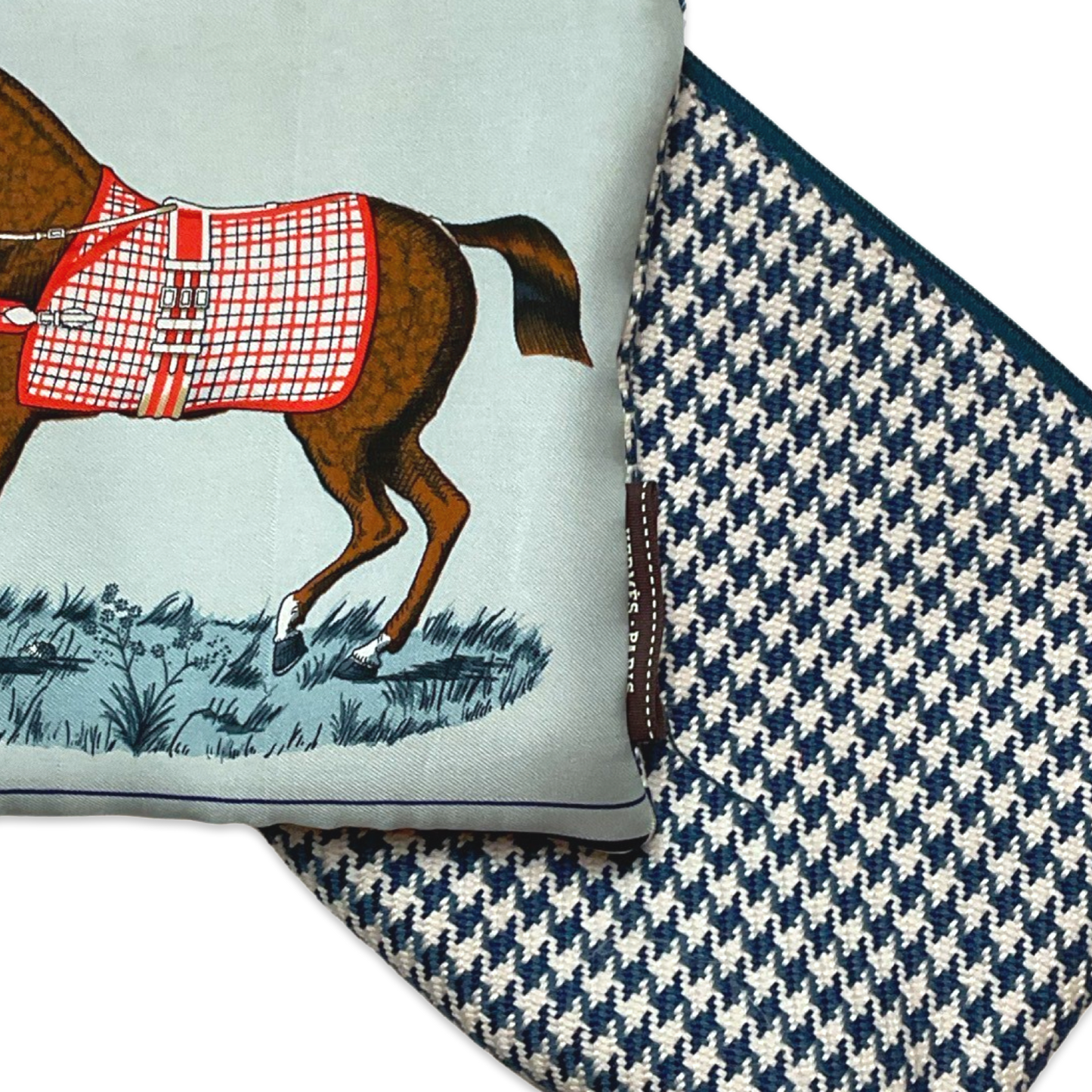 Couvertures et Tenues du Jour Light Blue Vintage Scarf Crossbody Bag