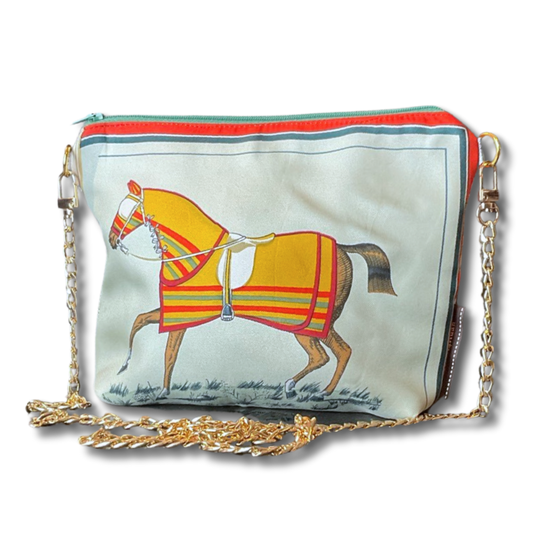 Couvertures et Tenues du Jour Mint Green Vintage Scarf Crossbody Bag