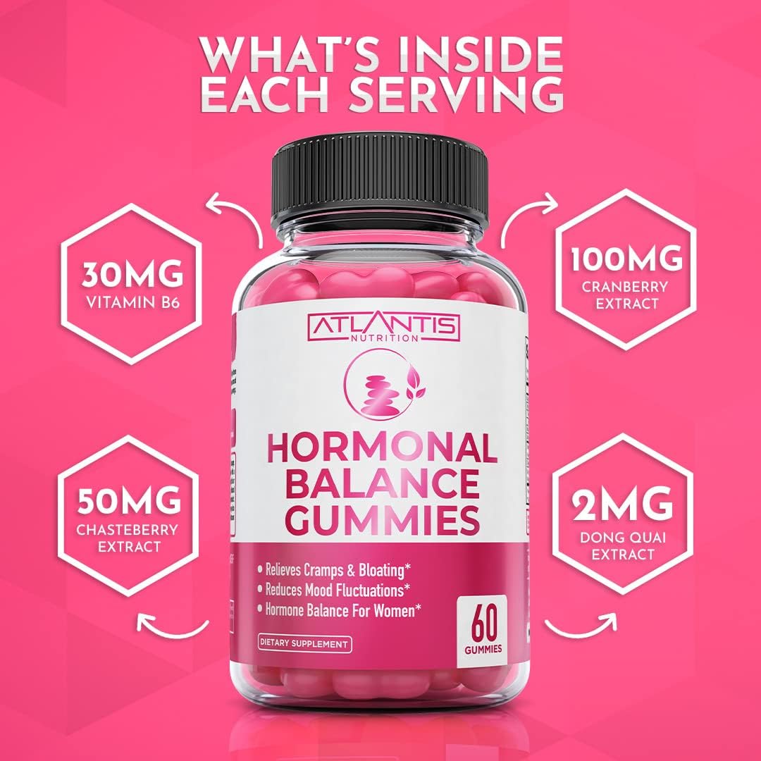 Hormonal Balance & PMS Relief Gummies – Mood & Cramp Support