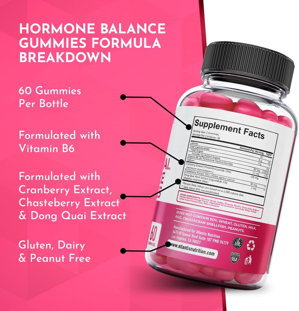 Hormonal Balance & PMS Relief Gummies – Mood & Cramp Support