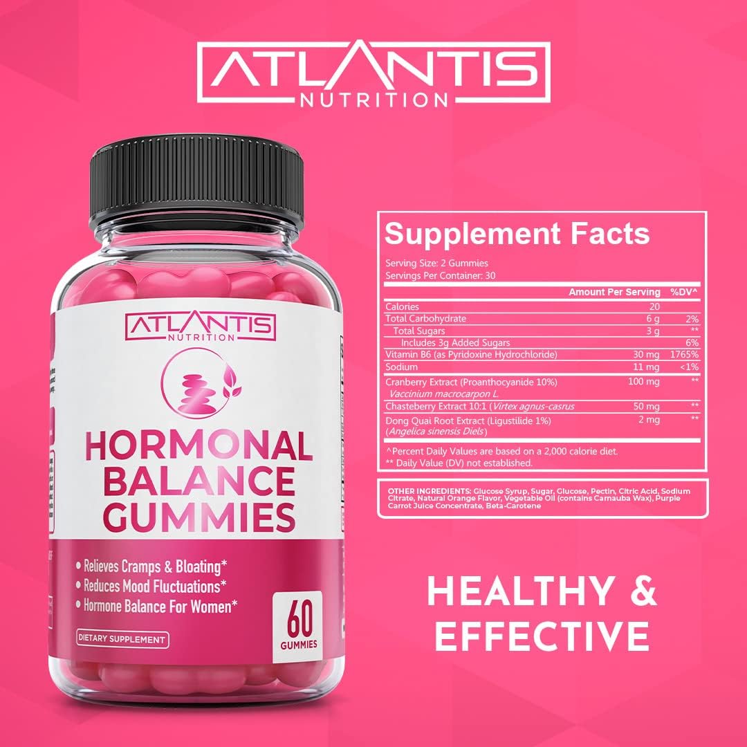 Hormonal Balance & PMS Relief Gummies – Mood & Cramp Support