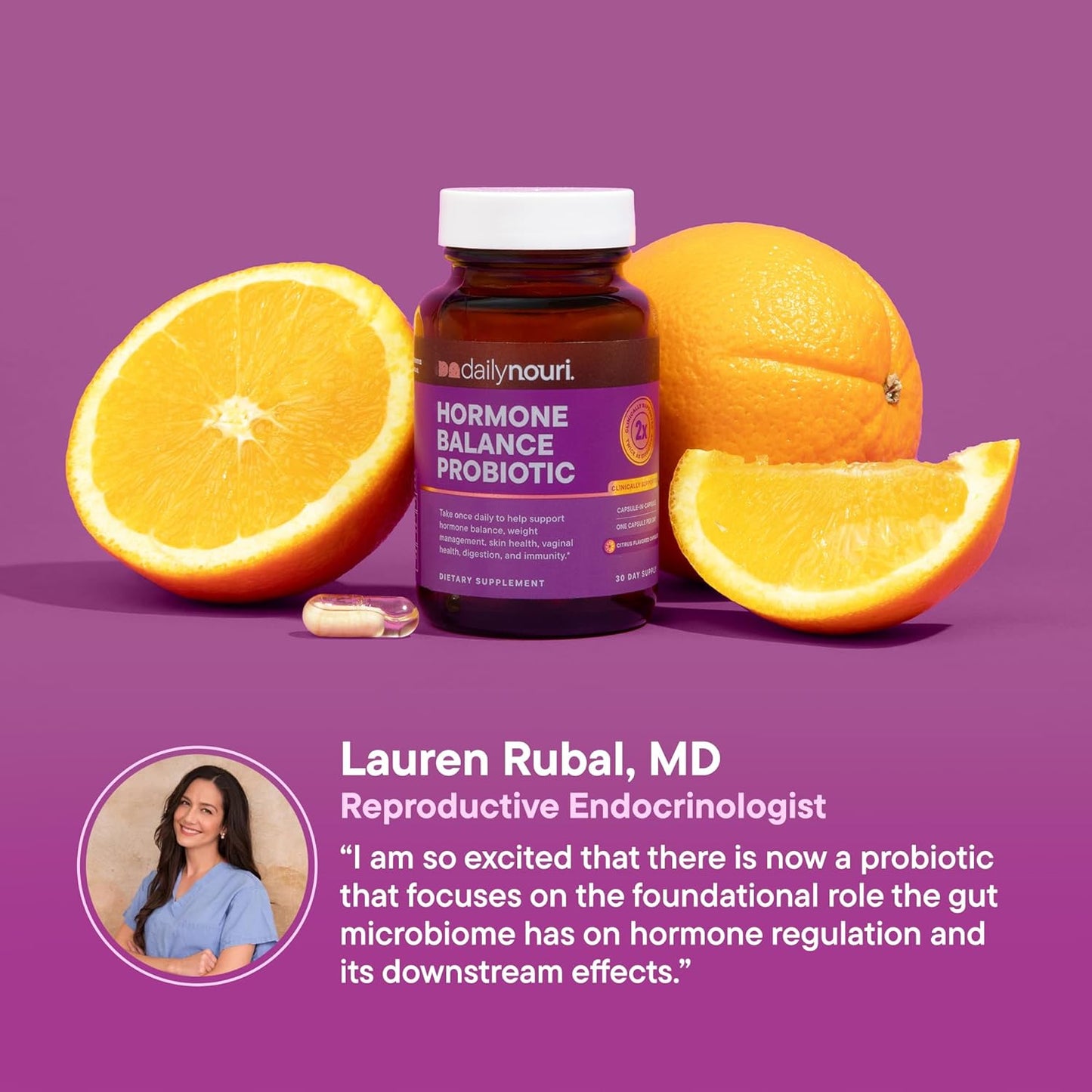 Hormone Balance Probiotic for Women with Vegan Omega Oil