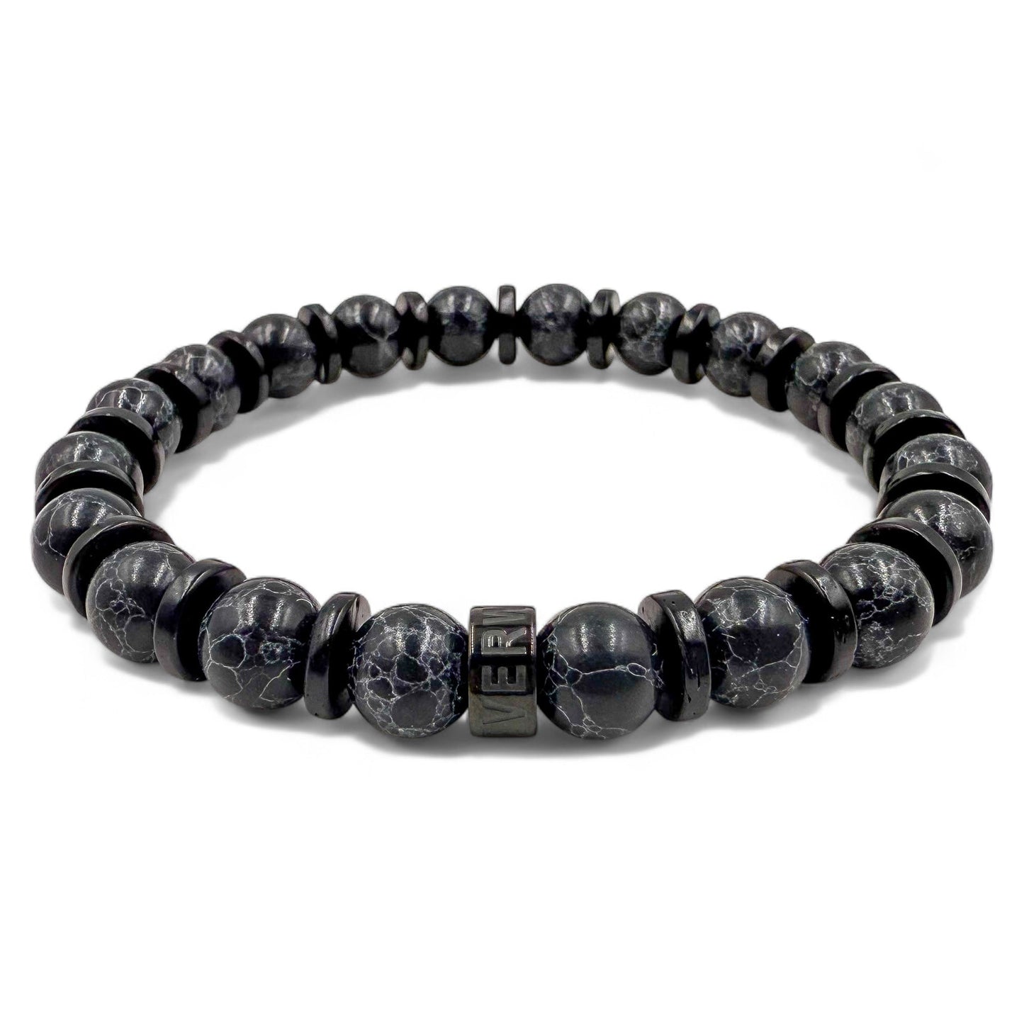 Pulse - Obsidian Drift - Handmade Mala Beaded Bracelet