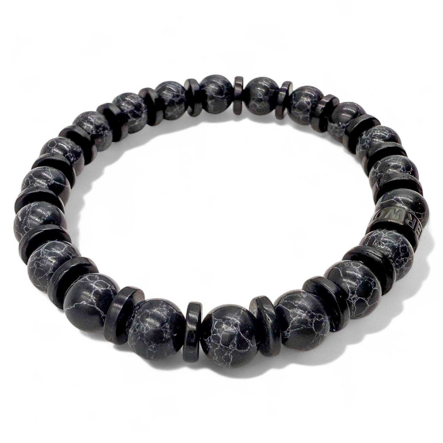 Pulse - Obsidian Drift - Handmade Mala Beaded Bracelet