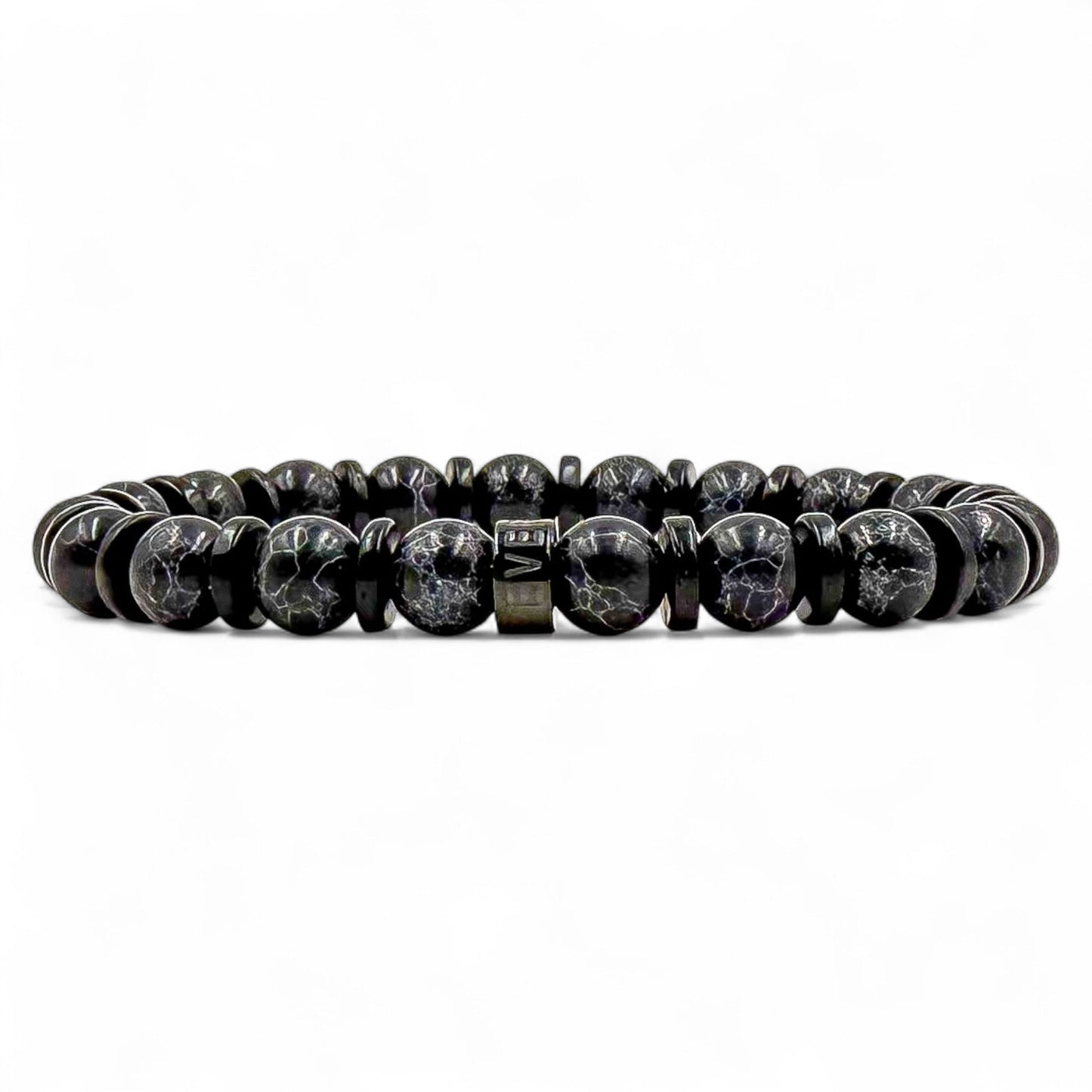 Pulse - Obsidian Drift - Handmade Mala Beaded Bracelet