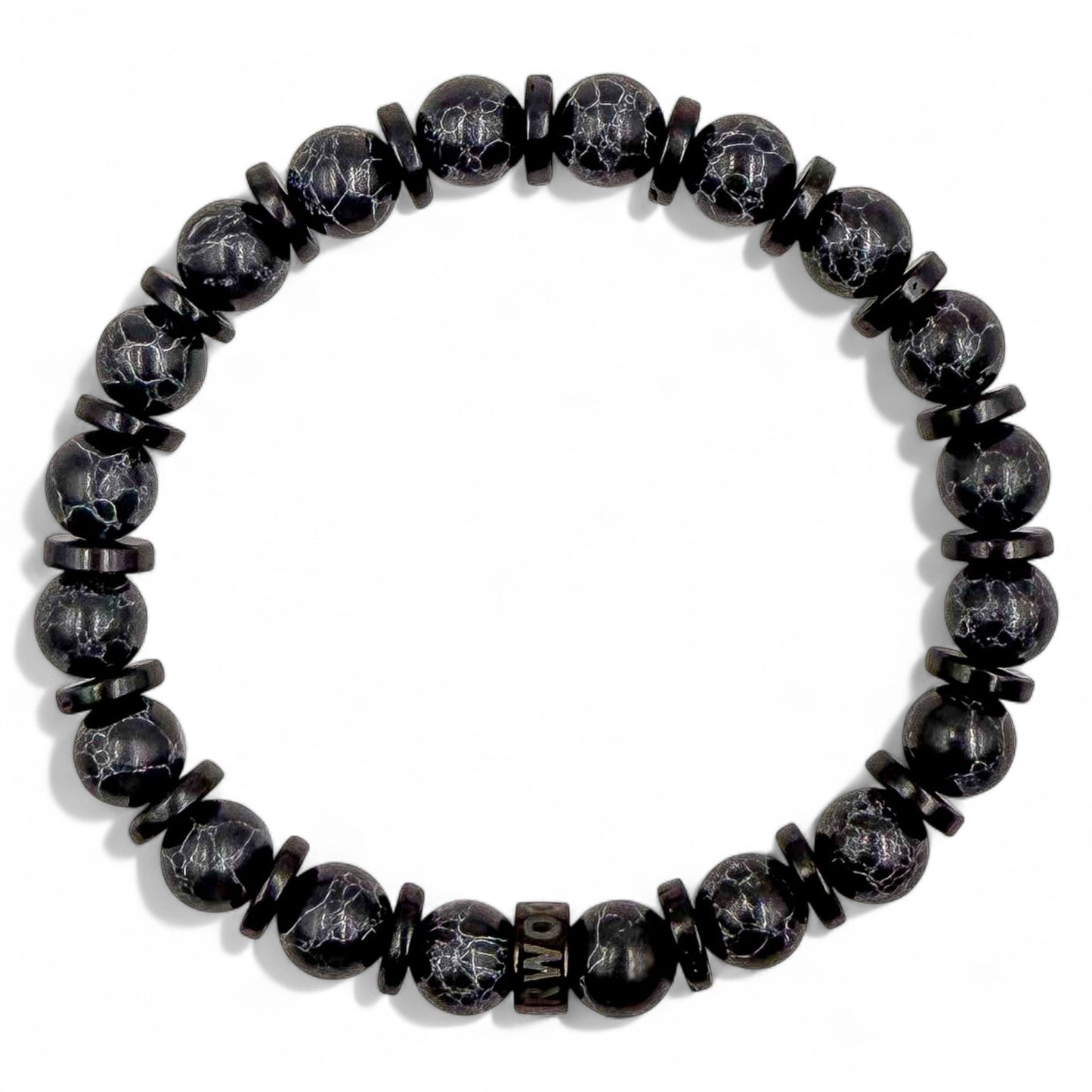 Pulse - Obsidian Drift - Handmade Mala Beaded Bracelet