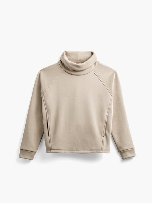 Women's Hybrid Fleece Funnel Neck - Sand Solid (9D) - Concordia Style Boutique