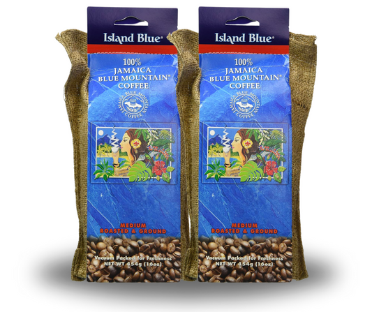 Island Blue -100% Jamaica Blue Mountain Coffee Grounds (2-16oz bags) - Concordia Style Boutique