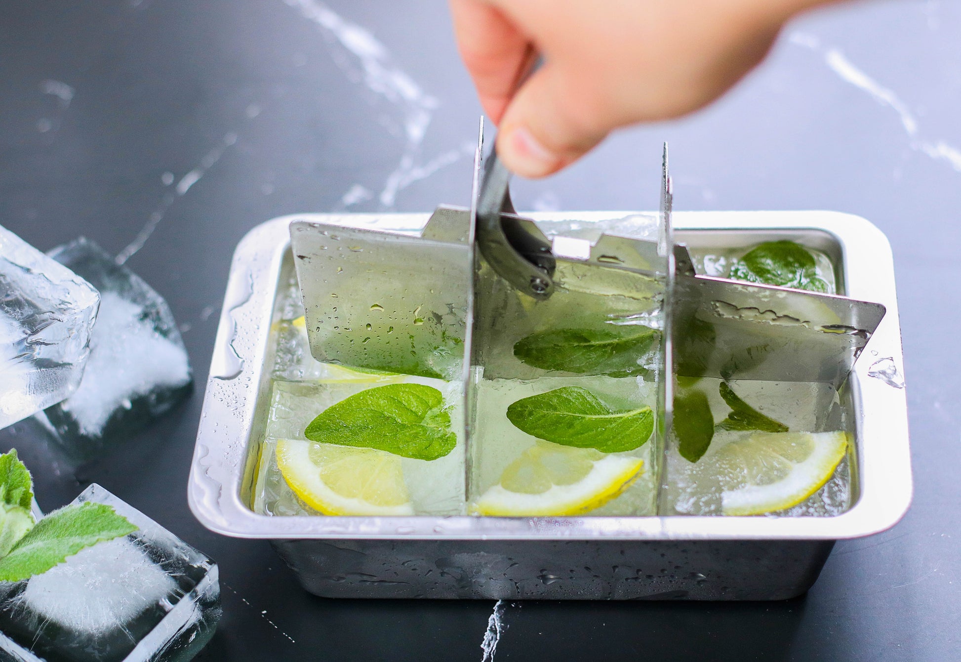 Ecozoi Stainless Steel Ice Cube Trays with Easy Release, 2 Pack, 12 Large Cubes - Concordia Style Boutique