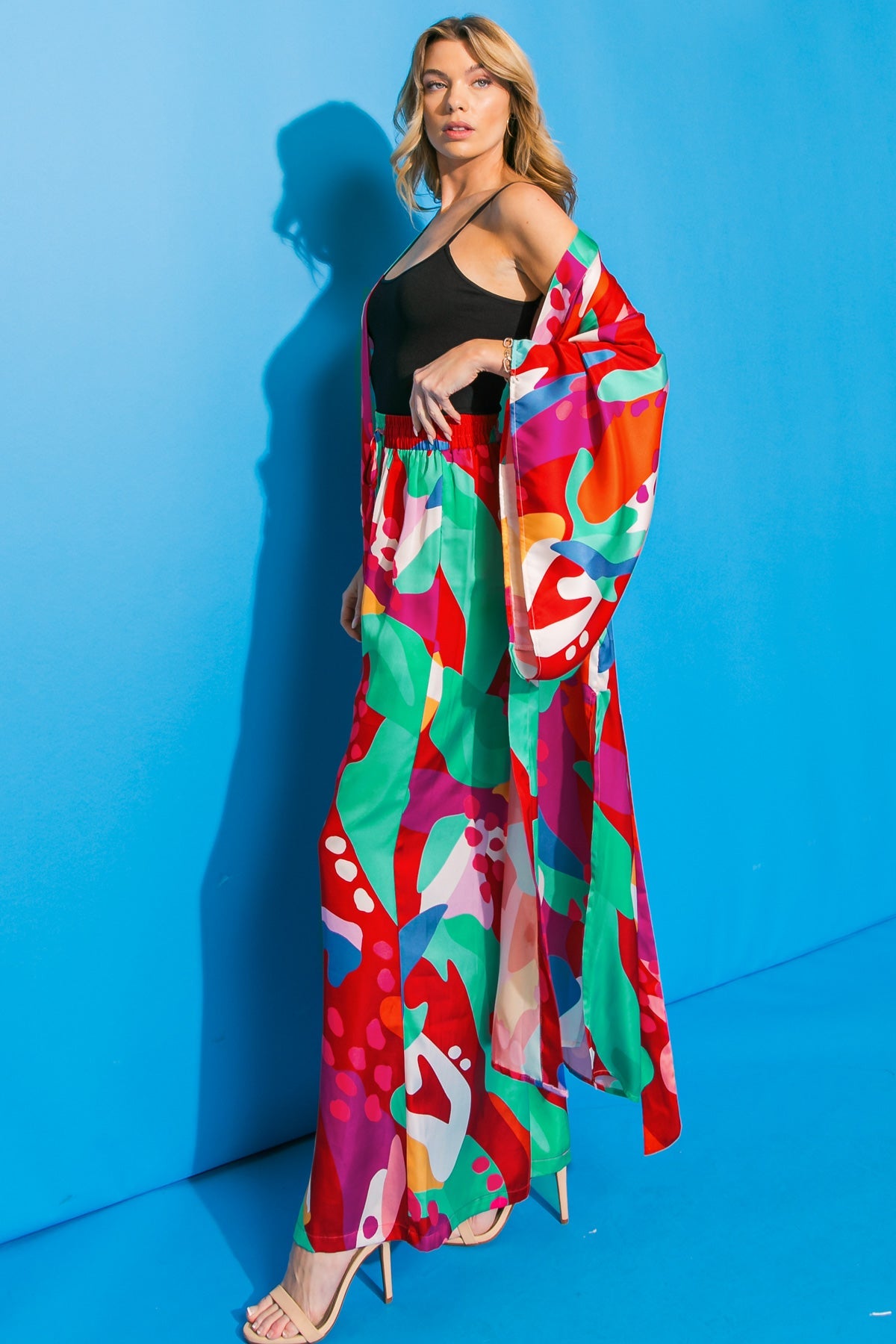 CANCUN GETAWAY SATIN MIDI KIMONO - Concordia Style Boutique