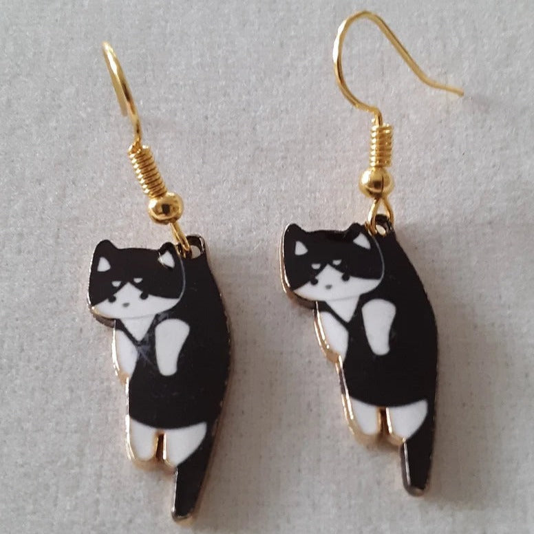 DANGLING CATS EARRINGS (PAIR) - Concordia Style Boutique