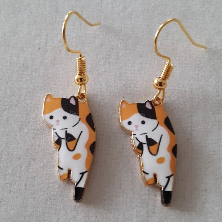 DANGLING CATS EARRINGS (PAIR) - Concordia Style Boutique