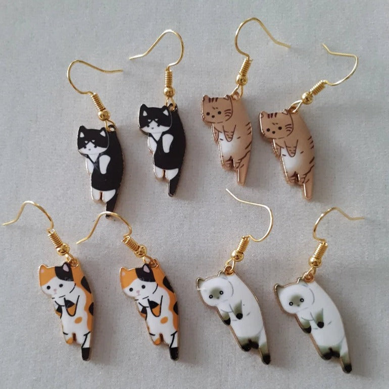 DANGLING CATS EARRINGS (PAIR) - Concordia Style Boutique